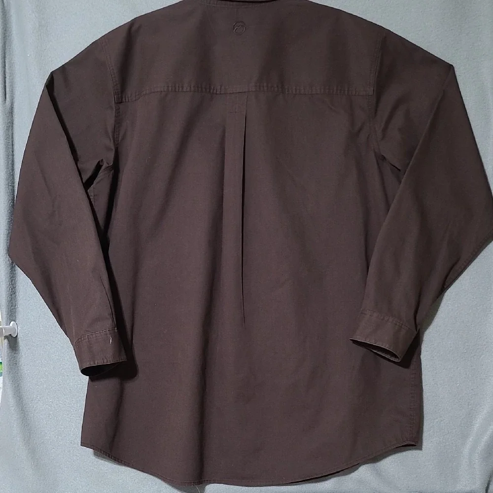 MAGELLAN Men's Dark Brown Long‎ Sleeve Button Up Shirt - Size 2XL
